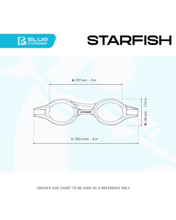Gafas de Natación Cressi Starfish Azul/Azure | Cómodas y Seguras para Niños de 4 a 8 Años - Image 10